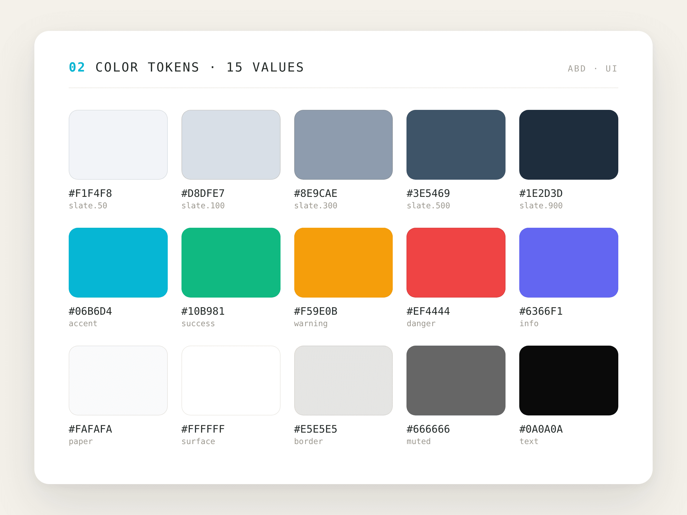 ↓ Color tokens