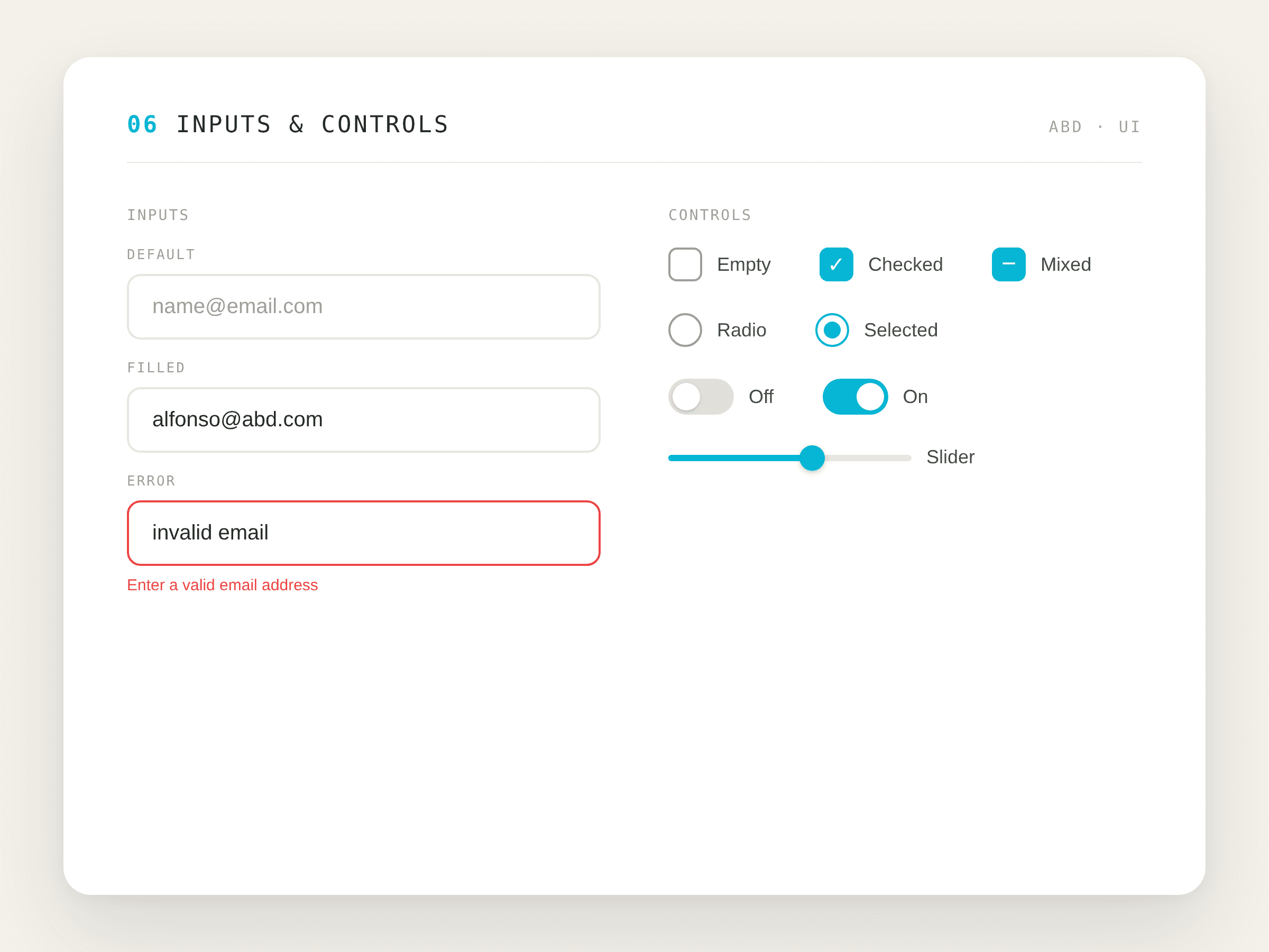 ↓ Forms & states