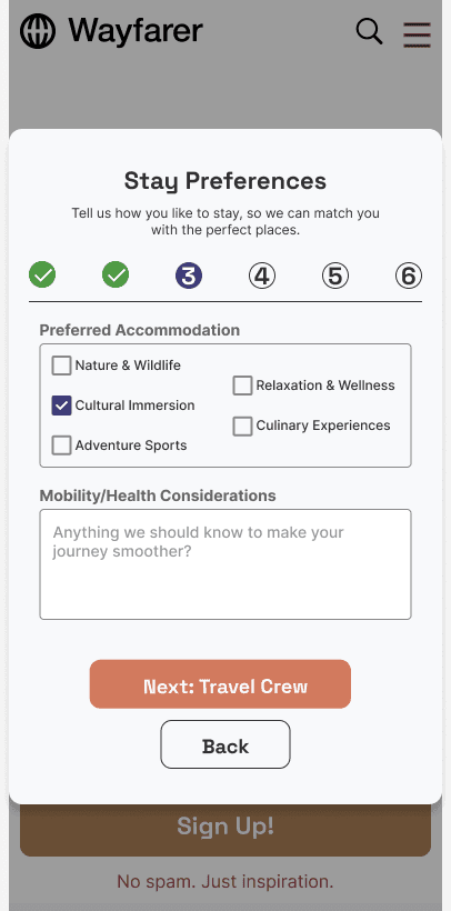 Mobile homepage v.7. globe section state.